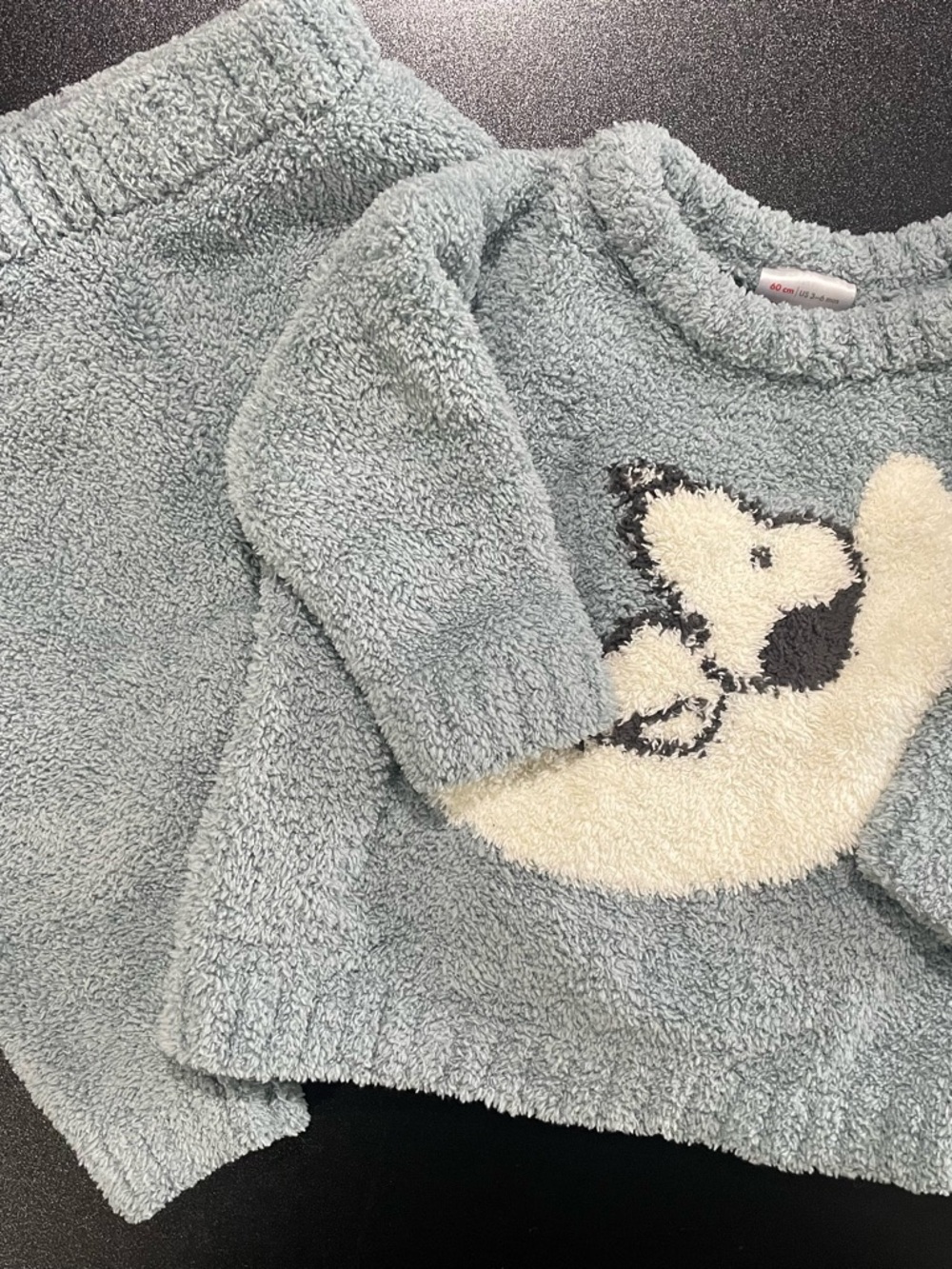 Hanna Andersson Cozy Light Blue Snoopy Sweater & Pants Set 3-6 mo. 🐾🌙
